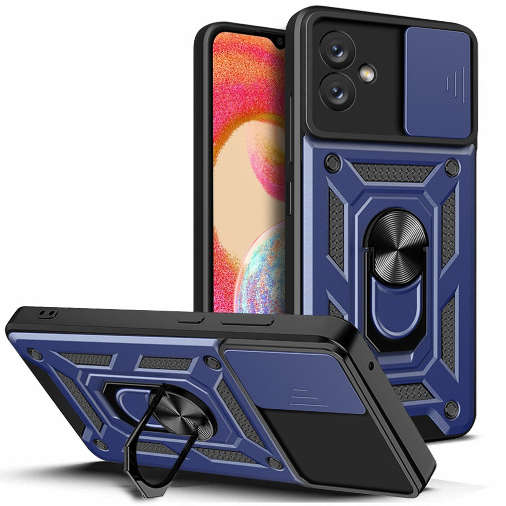 Slide Camera Phone Case for Samsung Galaxy A04e 4G F04 4G M04 4G Hard PC Soft TPU Protective Rugged Phone Cover with Kickstand Slide Camera Phone Case for Samsung Galaxy A04e 4G F04 4G M04 4G Hard PC Soft TPU Protective Rugged Phone Cover with Kickstand